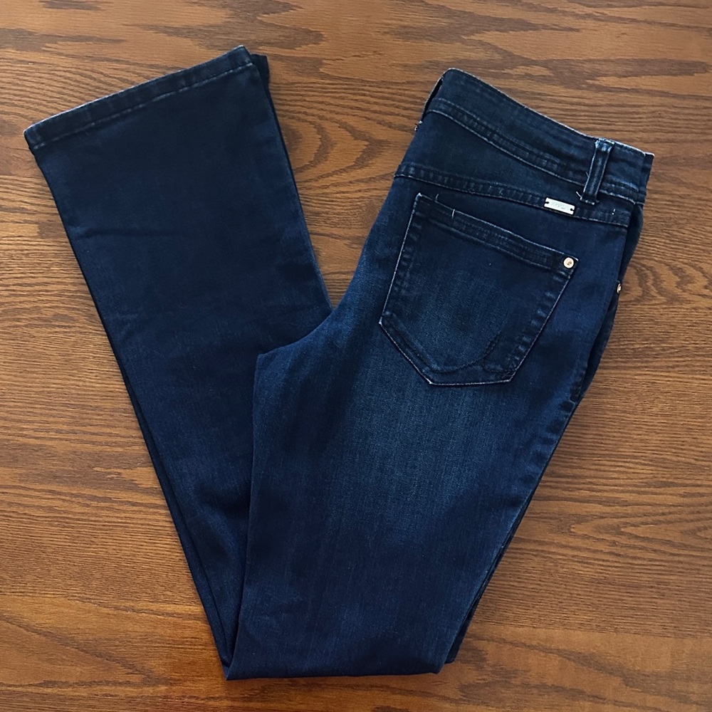 INC International Concepts Women's Dark Wash Bootcut Mid-Rise Jeans